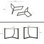 Hanah Home Bellisimo - Black Juego de Mesa de Centro